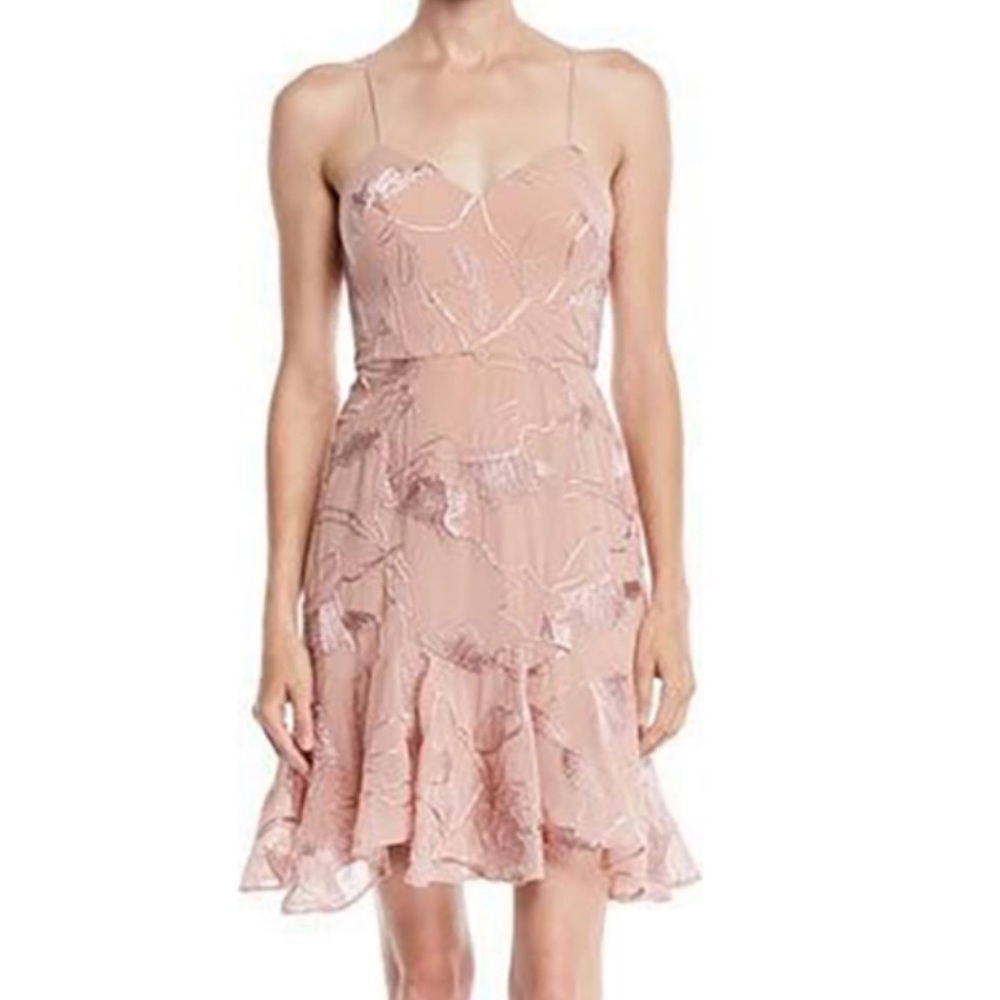 Halston Heritage Soutache embroidered dress